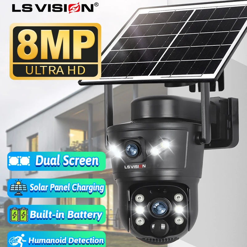Garden Camera - LS VISION 8MP 4G Güneş Kamerası