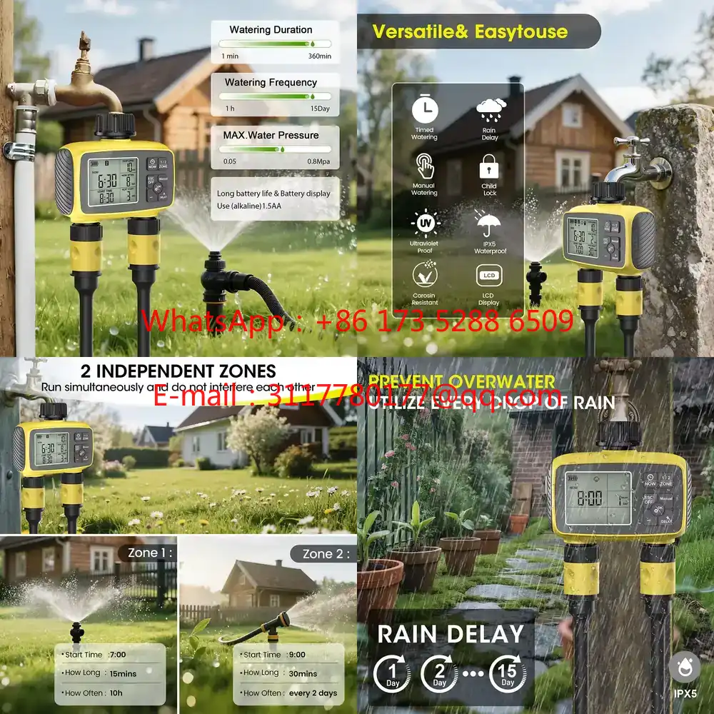 Smart Garden System - WAP01 Geniş Ekranlı Bahçe Sulama Zamanlayıcısı