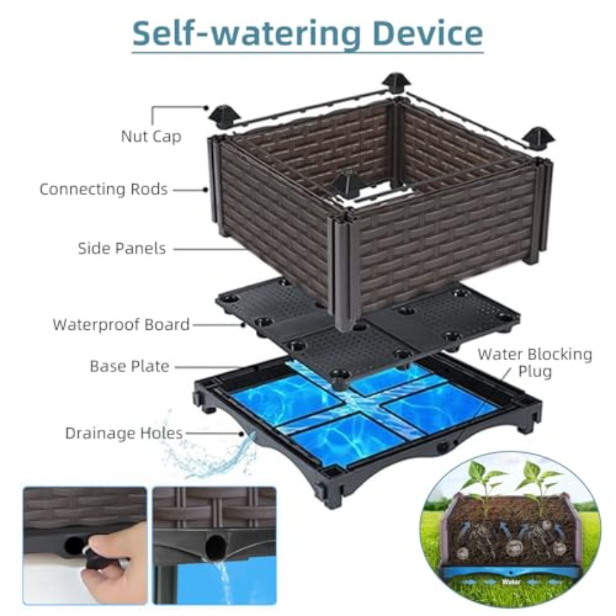 Veranda, balkon, teras için dı - Self Watering Planter incelemesi ve fiyatı